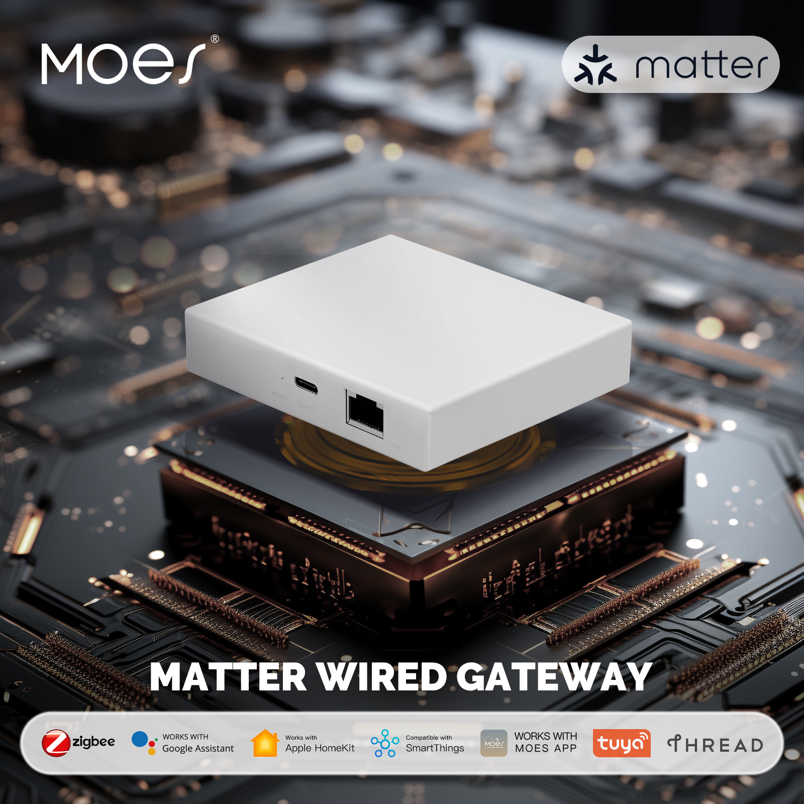 Smart Home Dashboard - MOES Tuya Zigbee Matter Thread Gateway