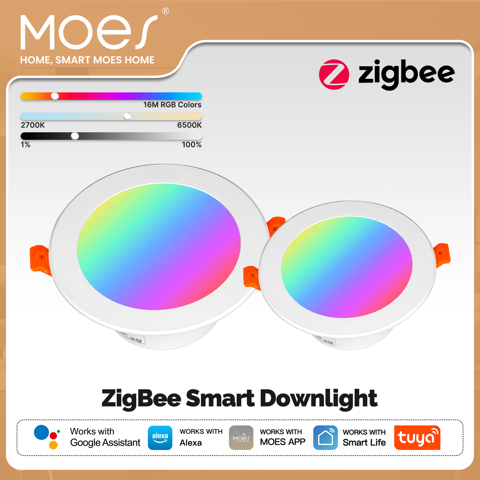 Smart Home Dashboard - MOES Tuya ZigBee Smart LED Downlight