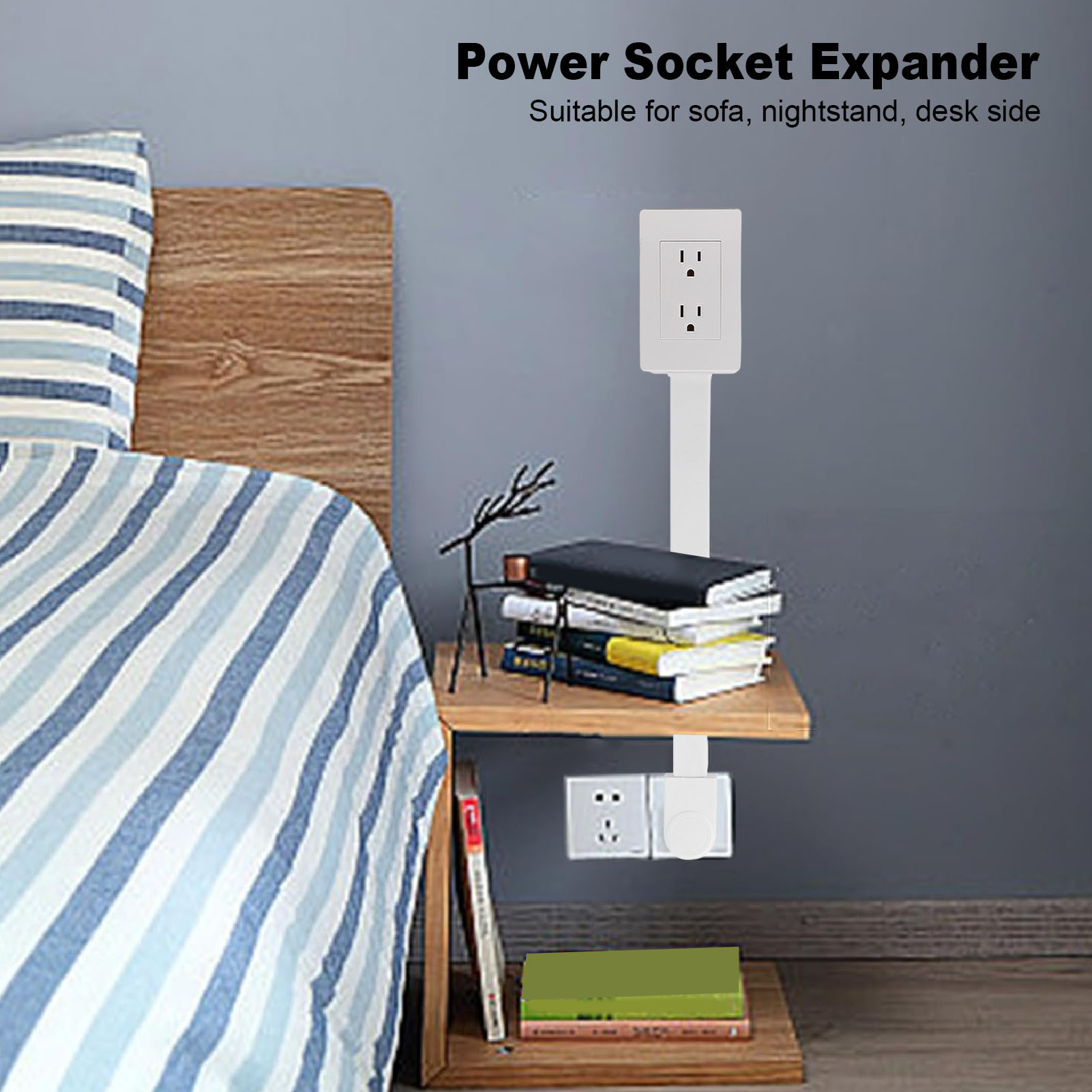 Smart Home Pc - Rotatable Power Strip Flexible Placement Electrical