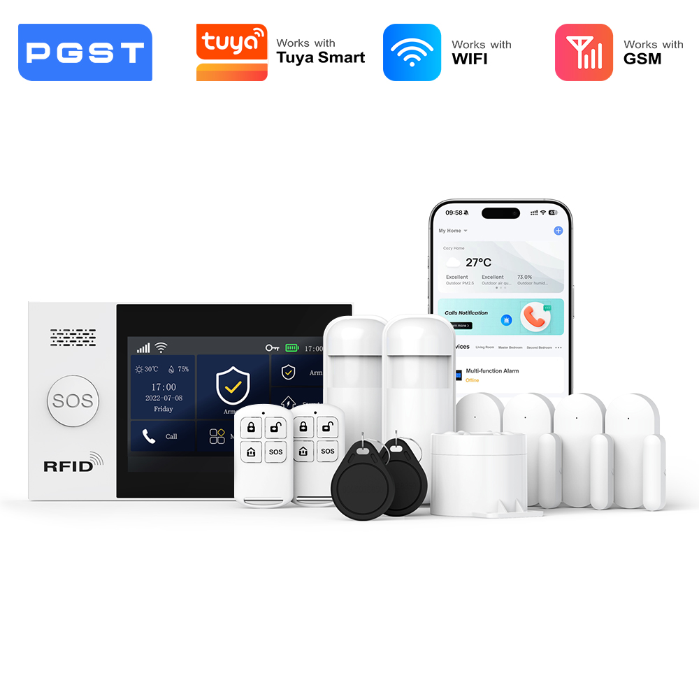 Smart Home Wiser - PGST 2G WiFi Alarm System Kit