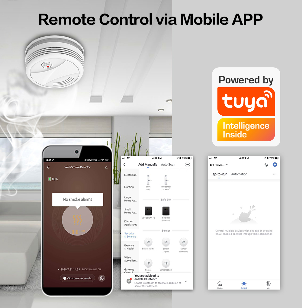 Independent 2.4G WiFi Smoke De – обзор и цена Smart Smoke Detector