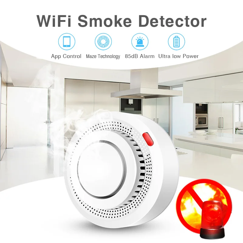 Tuya Smart WiFi Smoke Sensor F – обзор и цена Smart Smoke Detector