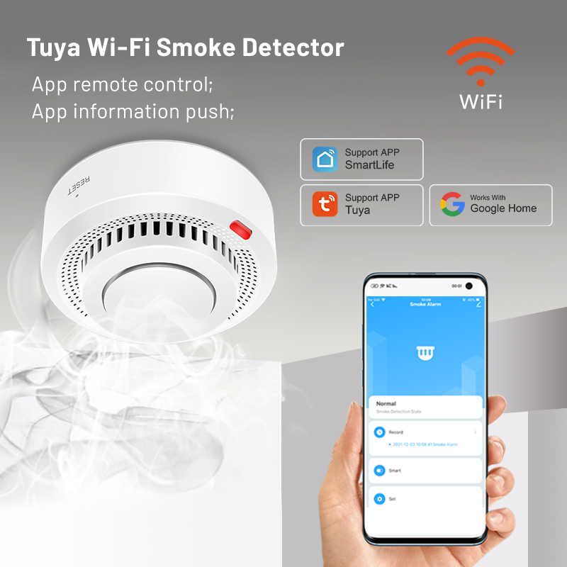 Tuya Smart WiFi Smoke Sensor F – обзор и цена Smart Smoke Detector