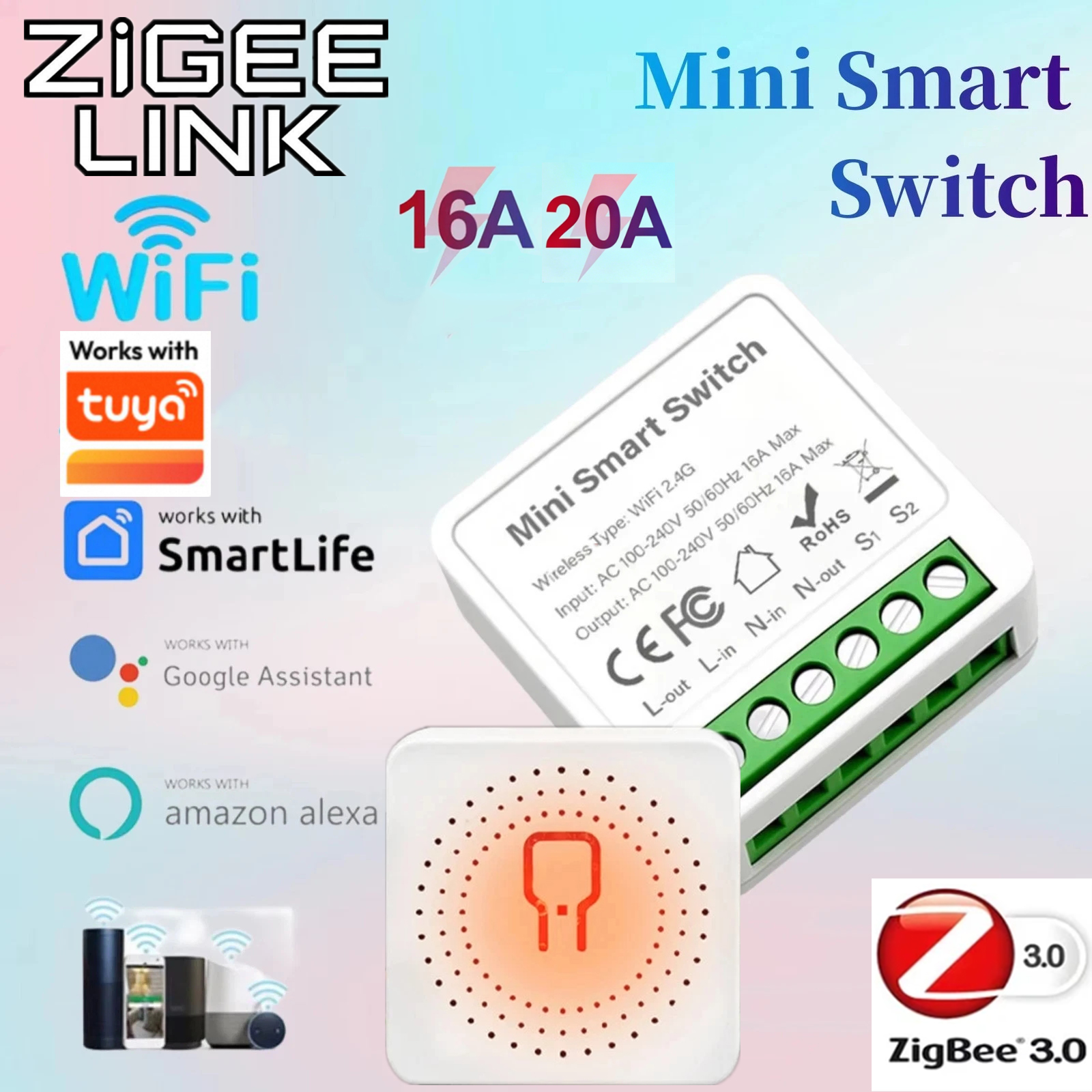 For Tuya Mini Smart WiFi Switc – обзор и цена Smart Home Switch