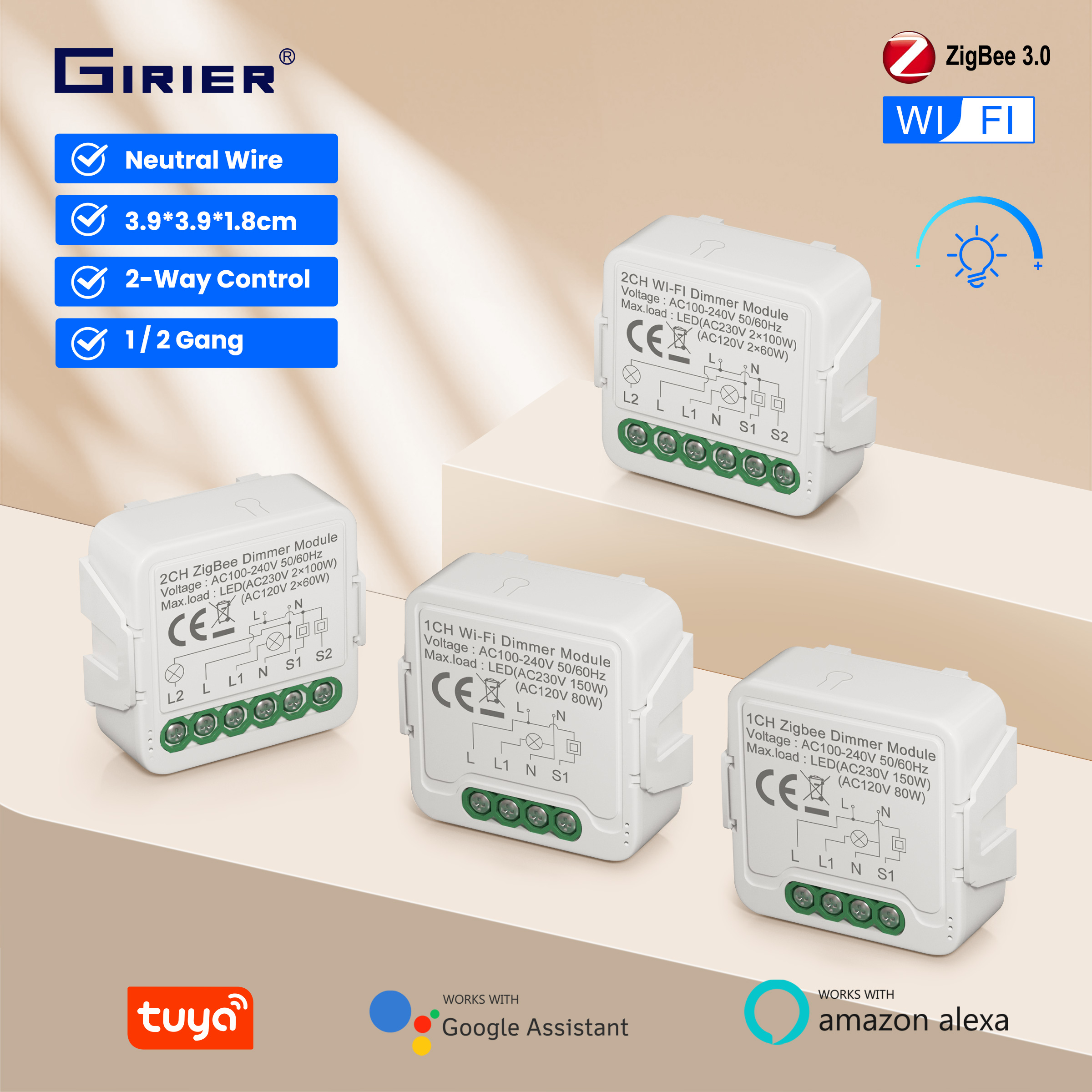 GIRIER Tuya Smart WiFi ZigBee  – обзор и цена Smart Home Switch
