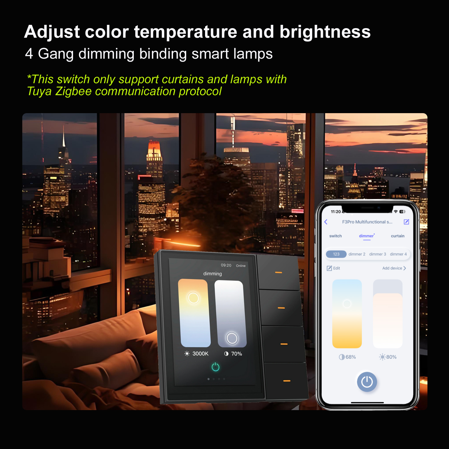 F3-pro Tuya Smart Panel ZigBee – обзор и цена Smart Home Dashboard