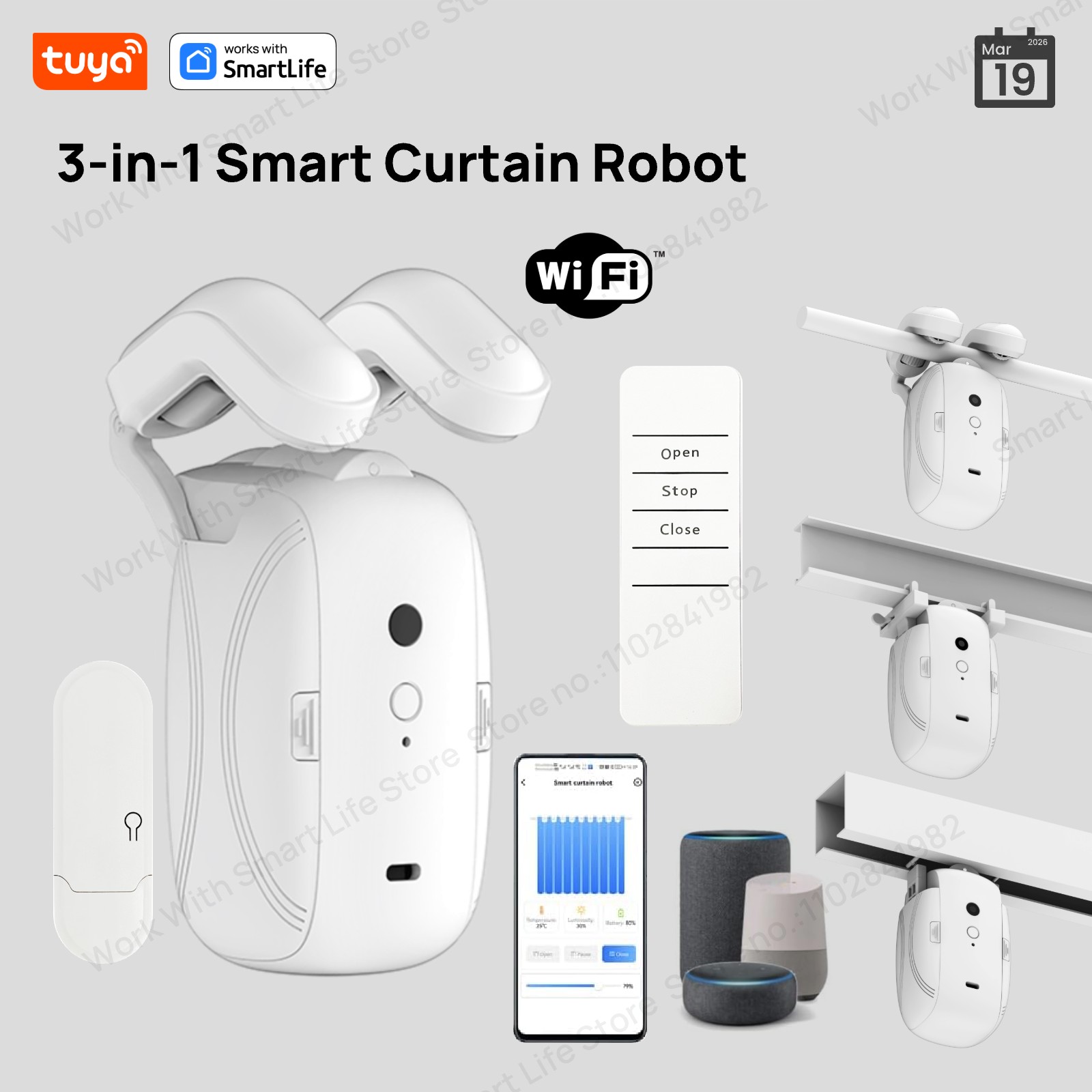 1/2PCS Tuya Smart WiFi Curtain – обзор и цена Smart Home Full System