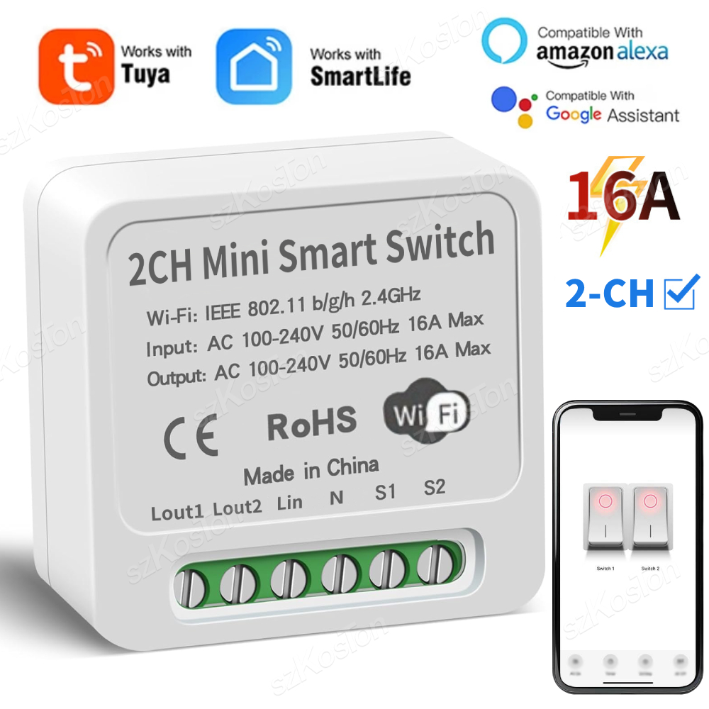 16A Tuya WiFi Smart Switch Mod – обзор и цена Smart Home Switch