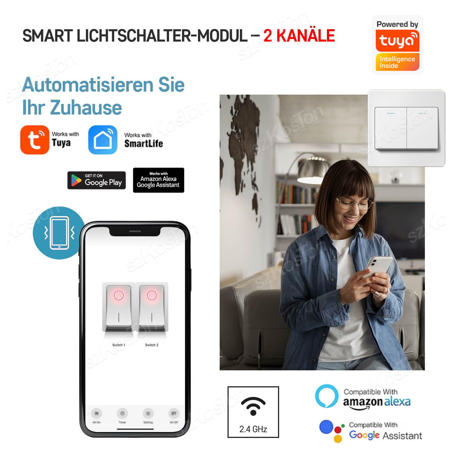 16A Tuya WiFi Smart Switch Mod – обзор и цена Smart Home Switch