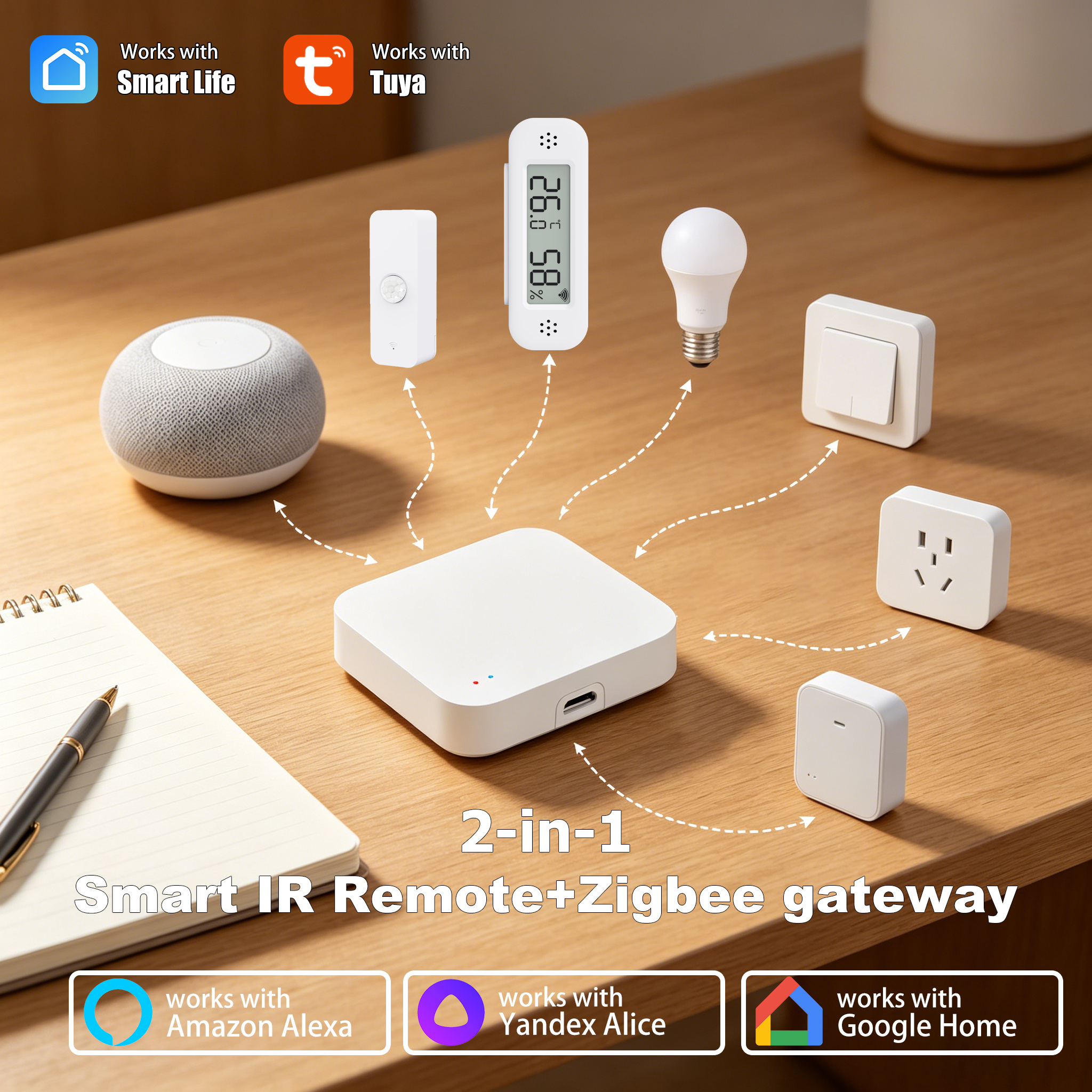 Tuya Zigbee 3.0 Gateway IR Rem – обзор и цена Smart Home Full System