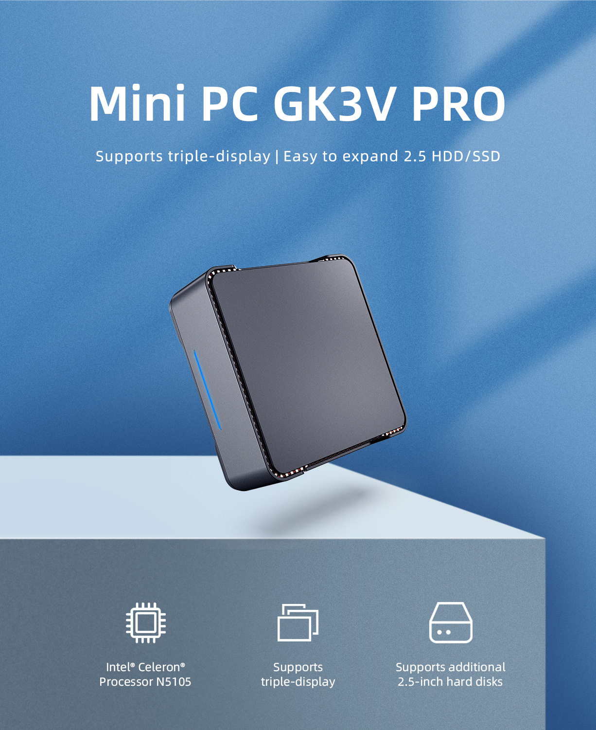 GK3V Pro mini pc Intel N5105 R – обзор и цена Smart Home Pc